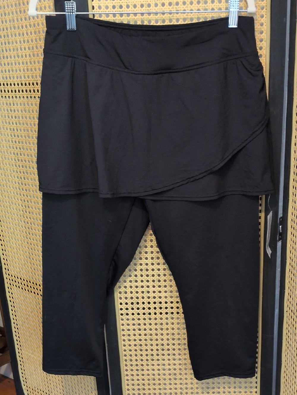 Black Skirted Capri Leggings/Swimwear